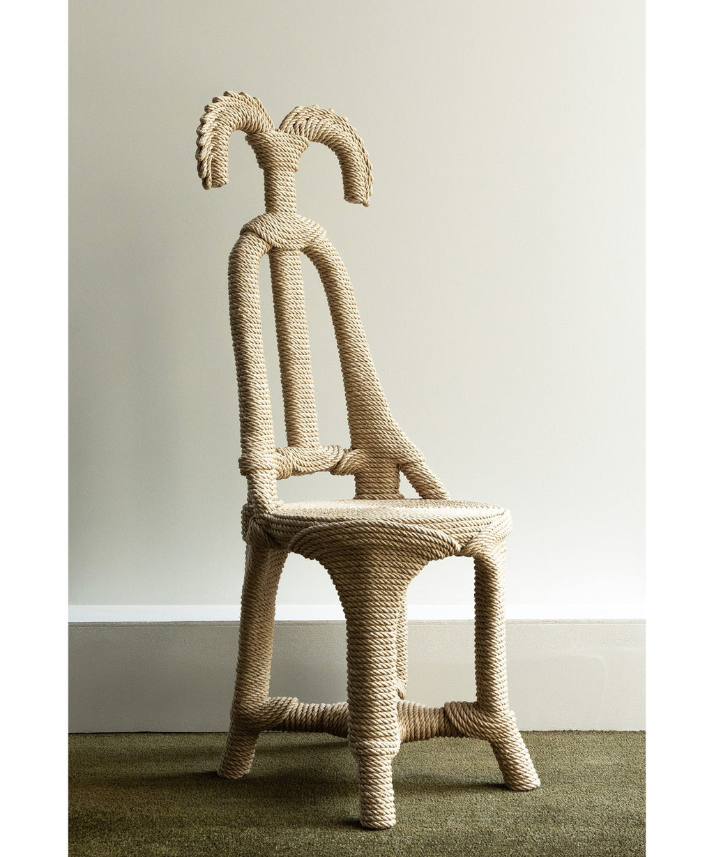 ZEBRES Chaises de cuisine et de salle à manger Chaise « Moiste », Coton de chanvre, 110 x 40 x 45 cm, 2024 - Christian Astuguevieille