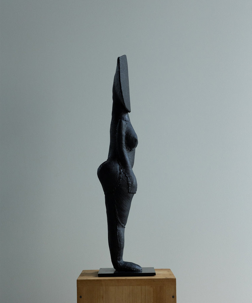 ZEBRES Sculpture Divinité « Toile panneau », Bronze et patine noir, 71 X 28,5 X 14 cm - Christian Astuguevieille