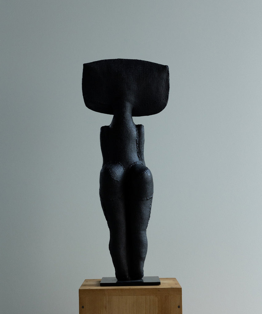 ZEBRES Sculpture Divinité « Toile panneau », Bronze et patine noir, 71 X 28,5 X 14 cm - Christian Astuguevieille